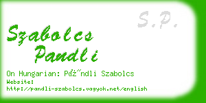 szabolcs pandli business card